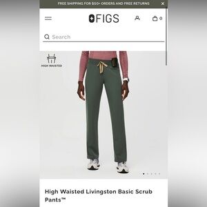 Figs scrub set - color: moss